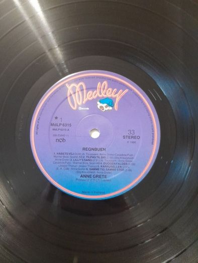 Anne Grete - Regnbuen. Original 1986 Album, LP Vinyl Record. 1980s 80s. Danish pop/rock.