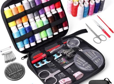 NEW SALE | Sewing Kit with Case Portable Sewing Supplies for Home Traveler, Adults, Beginner, Emergency, Kids Contains Thread, Scissors, Needles, Measure