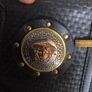 Vintage Gianni Versace Medusa Black Leather Handbag Image 8