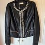 Ladies new with tags, faux leather jacket, with  detailed beading - size 12 Image 3