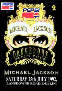 Michael Jackson Concert Poster Lansdowne Road Dublin 1992