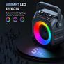 Karaoke Machine with Two Wireless Microphones, Portable Karaoke Machine Supports TF Card/USB, AUX in, FM, USB,TWS (Black) Image 4