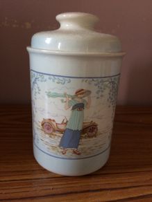 Palissy England Lady @ Motorcar Coffee Jar
