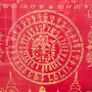 Silk Buddha Blessing Mantra in hardwood frame Image 8