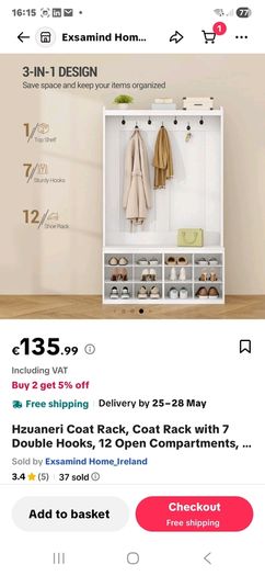 Coat & Shoe Rack