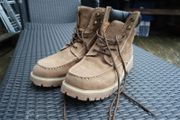 Mens heavy duty brown leather boots