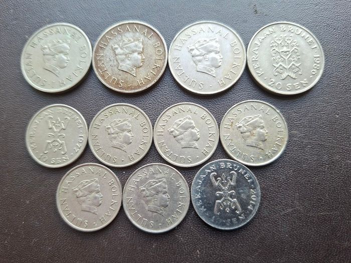 Brunei. Lot of 11 coins (1977-2014)