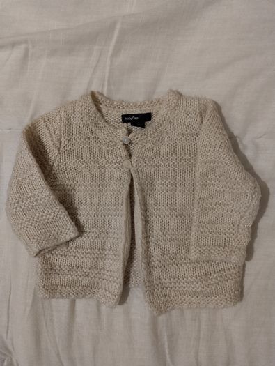 Next Blue Denim Skirt & Gap wool cardigan