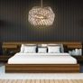 Chrome Diamante Light Shade with Clear K9 Crystals 20cm x 29cm, Lampshades for Ceiling Lights, Interwoven Rings Pendant Light Shade, Lamp Shades for Bedroom, Living Room, Kitchen, Hallway (FREE POSTAGE) Image 4