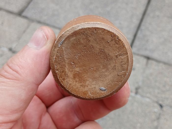 Vintage stoneware ink bottle
