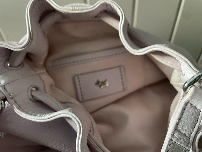 Radley London drawstring crossbody bag light purple pebble-grain leather