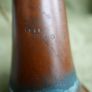 WW1 US Army M1892 field trumpet (bugle) dated 1915 and maker marked "JW York & Sons, Grand Rapids, Michigan, USA". Complete with mouthpeice. Image 5