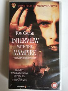 Interview With The Vampire (Neil Jordan Film) [1994] Tom Cruise, Brad Pitt, Kirsten Dunst, Christian Slater, Antonio Banderas & Stephen Rea (VHS Cassette Movie)