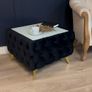 Sale !!! Chesterfield Velvet Square Coffee Table with Glass 63x63x45cm Image 3