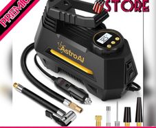 Digital Tyre Inflator 12V Air Compressor Auto-Stop Portable Car Tyre Pump with Handle, Car Pumps for Tyres with Valve Adaptors LED Light & LCD Display for Car, Bicycle, Motorcycle and Others (FREE POSTAGE)