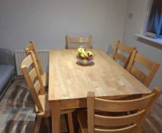 Solid wood kitchen table and 6 chairs
