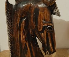 Vintage carved horses head