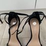River Island Black Suede Crystal Heels Image 5