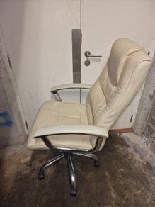 Beige leather office chear office chear FRIDGEMANDER