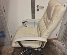 Beige leather office chear office chear FRIDGEMANDER