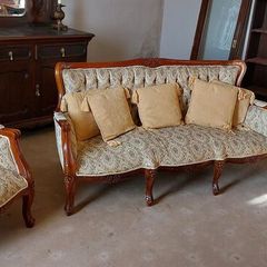 Couch and armchairs.