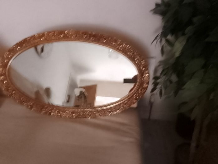 Large Oval Gilt Framed Mirror