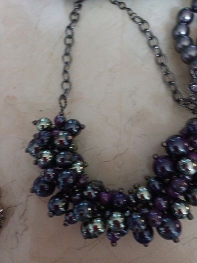 Purpke Poppy Costume  Necklace & .Bracelet. Length  - 8"-9".Add Up  Already.