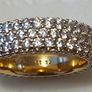 Pandora Timeless Pave Triple Row Gold Plated Ring Image 9