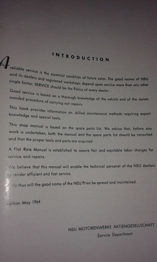 Repair Manual NSU-PRINZ