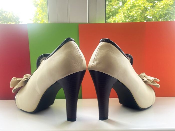 The Wedding Shoe, black and cream.