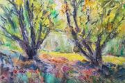 wild Atlantic way trees watercolour