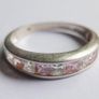 Vintage 925 Sterling Silver Ring with Pink and Clear Stones size Q - 3,0g Image 9