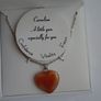 Gemstone jewellery, Heart pendant, Necklace,Gift Image 2