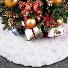 Christmas Tree Skirts, 36 Inch Faux Fur White Tree Skirts for Xmas Decorations MULTIPLE STYLES (FREE POSTAGE)