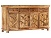 Sideboard with 4 Drawers 160x40x85 cm Solid Mango Wood