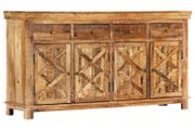 Sideboard with 4 Drawers 160x40x85 cm Solid Mango Wood