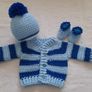 Handmade baby cardy set newborn size Image 10