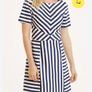 Oasis Blue Striped White A-line Dress 8UK/36EU Image 4