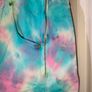 Handmade tie dye denim dungaree dress size 8 festival Season Postage included Image 8