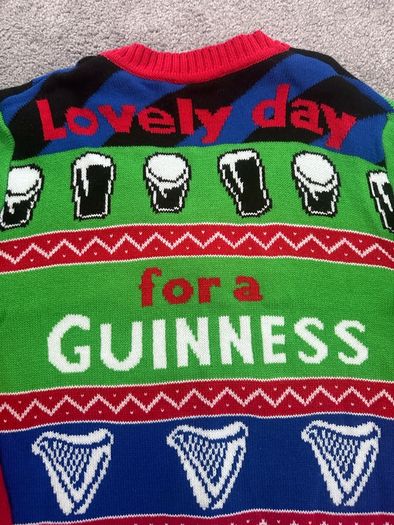 One of a kind Guinness Christmas Cardigan