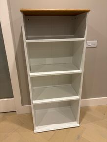 SKRUVBY Bookcase, white, 60x140 cm