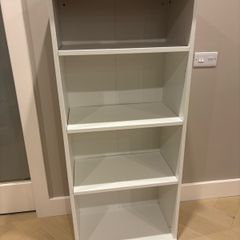 SKRUVBY Bookcase, white, 60x140 cm