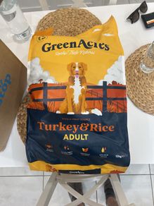 Green Acres Turkey & Rice Dry Dog Food - 12kg unopened