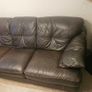 3 Seater brown Leather Sofa Image 6