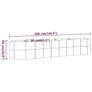 Garden Raised Bed Galvanised Steel 368x80x68 cm Green Image 4