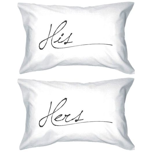 His and Hers Matching Pillowcases