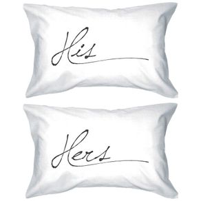His and Hers Matching Pillowcases