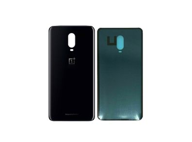 For OnePlus 6T 1+6T Rear Battery Cover Back Glass Panel Black Adhesive - FHTOP6TBCB