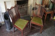 2 low curveback Edwardian chairs