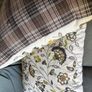 Vintage  ikea discontinued ALVINE LOV Pair of Embroidered large feather cushions. Hardly used. Image 9